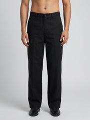 Black Modern Essential Men's Trousers