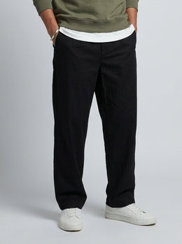 Black Modern Essential Men's Trousers
