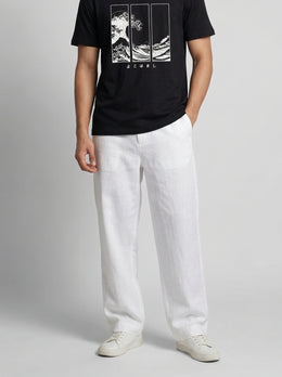 White Summer Ready Breathable Cotton Men's Trousers