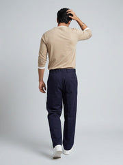 Navy Blue Solid Everyday Comfort  Men's Trousers