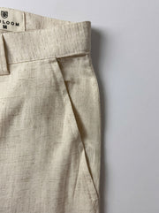 Cream Lightweight Linen-Look Men's Trousers