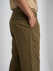 Green Solid Everyday Cotton Men's Pant