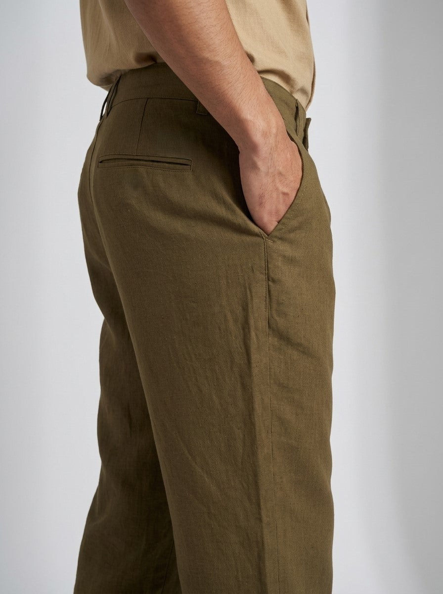 Brown Everyday Lightweight Relaxed Fit Pants For Men's