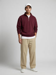 Beige Essential Wide-Leg Summer Men's Trousers