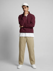 Beige Essential Wide-Leg Summer Men's Trousers