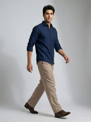 Mauve Color Everyday Cotton Men's Pant