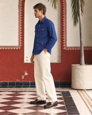 Royal Linen Blue Shirt Collar Solid Hunter Men's Shirt