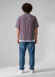Maroon Spread Collar Ethnic Motifs Pure Cotton Men's Shirt